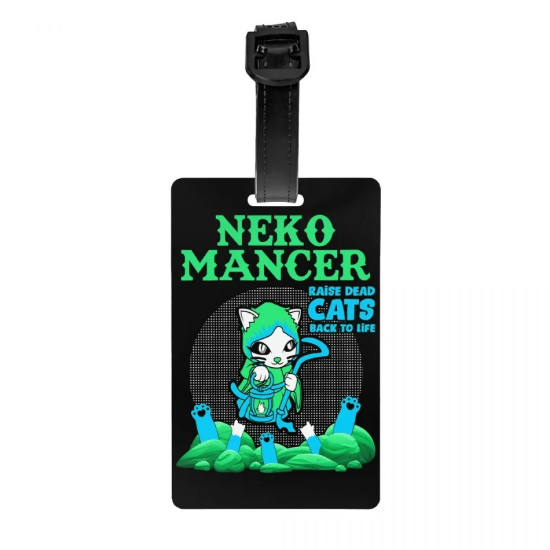 

Пользовательская бирка для багажа с именной карточкой Neko Mancer nekomeer для кошек, Обложка для личной безопасности, бирка для дорожной сумки, чемодана