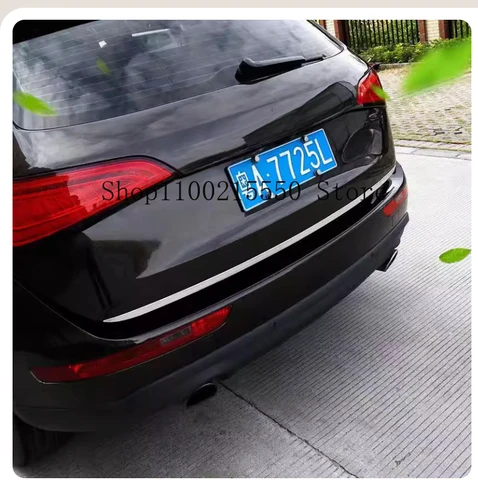 Хромированная Задняя Крышка багажника из углеродного волокна для Audi Q5 2010-2018, отделка, автомобильные аксессуары, задняя дверь, багажная полоса, украшение автомобиля