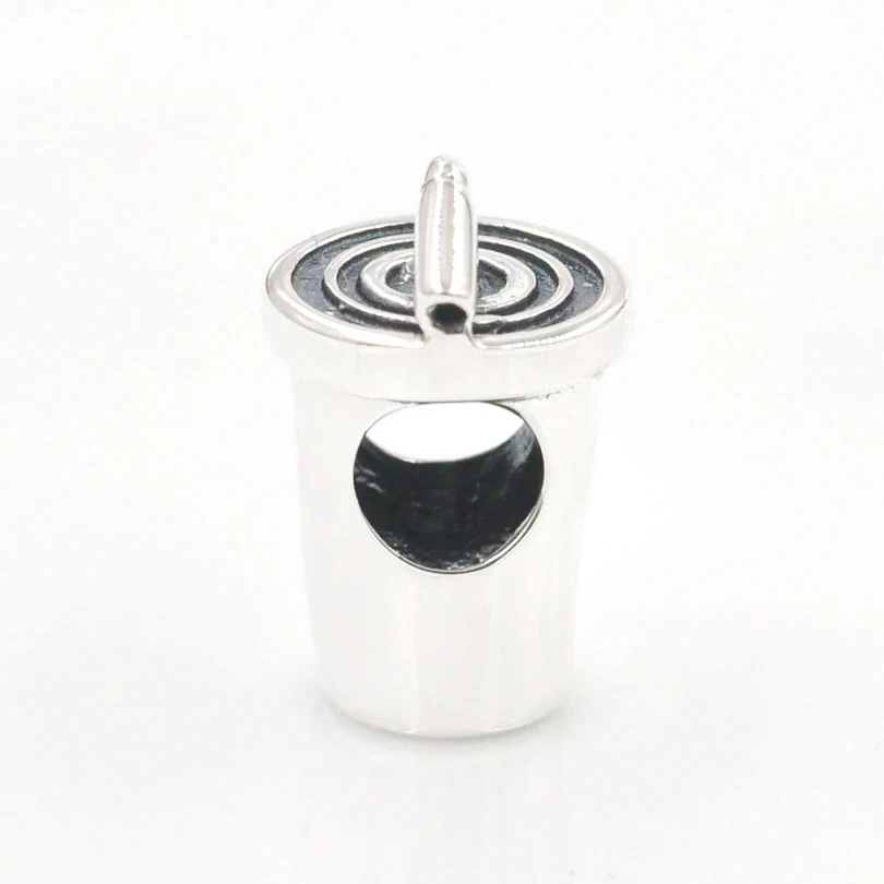 Соломенная чашка W Brand Cola серебряные бусины 925 пробы Подходит для Pandora шармы
