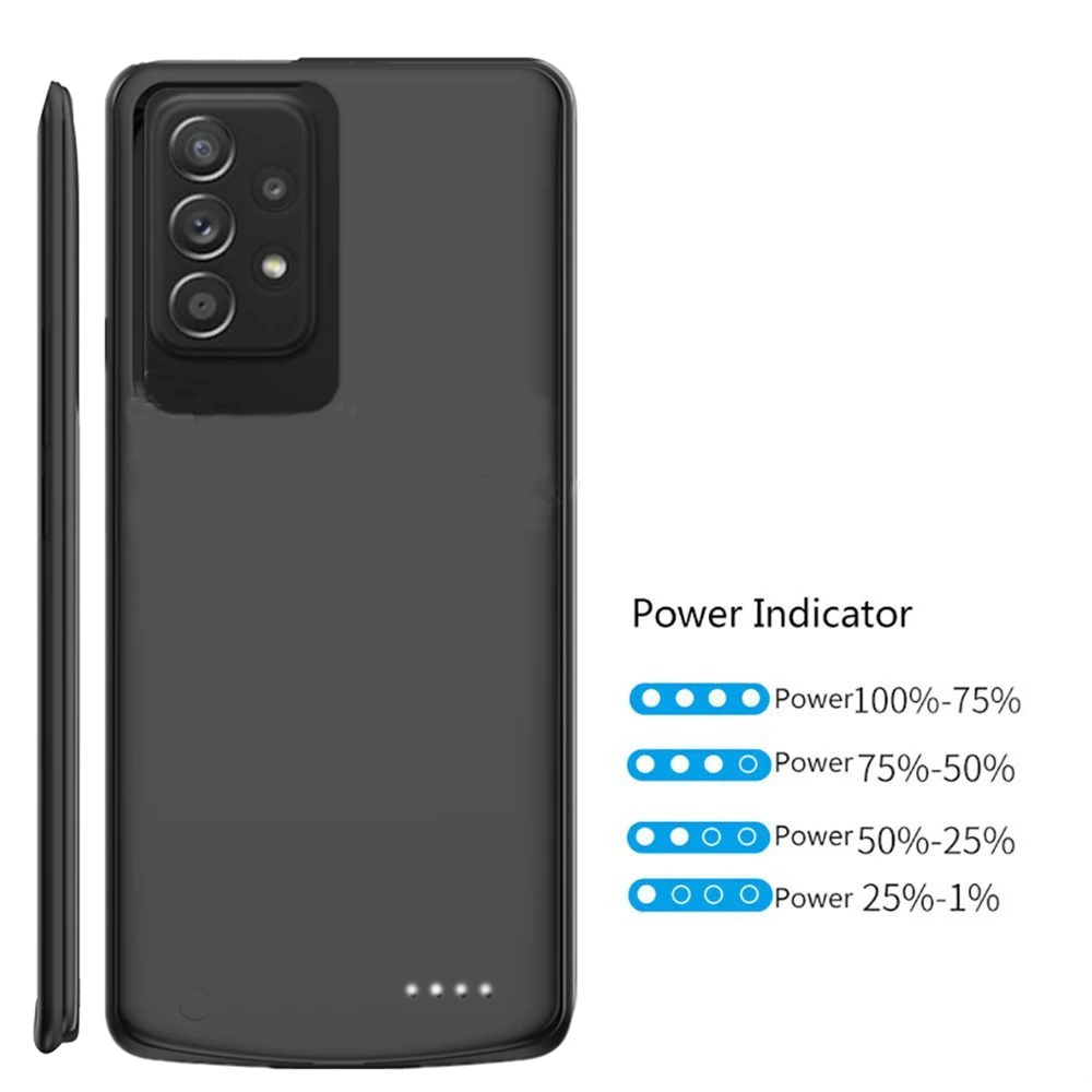 Battery Charger Case for Samsung Galaxy A32 A42 A52 A72 4G 5G External Portable Power Bank Smart Battery Pack Charging Cover