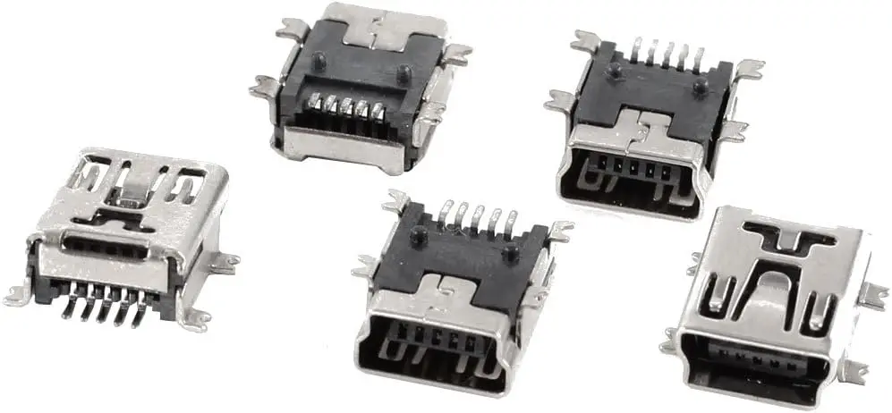 

5 Pcs Mini USB Type B Female Port 5-Pin 180 Degree SMD SMT PCB Jack Socket