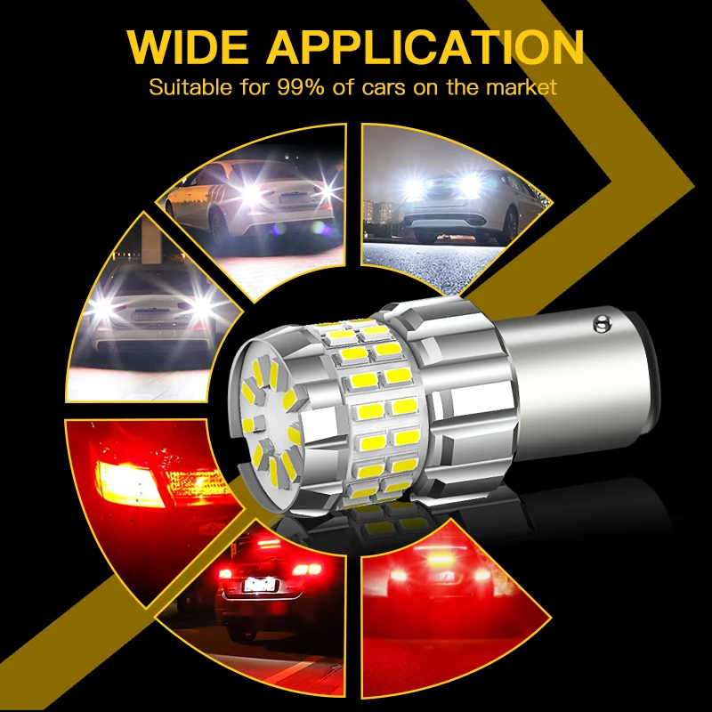 Фото 2×P21/5W 1157 LED лампы дневного света BAY15D для Skoda Octavia 3 MK3/5E3 NL3 NR3/Combi 5E5 5E6, автомобильные дневные ходовые огни 12V Canbus №4