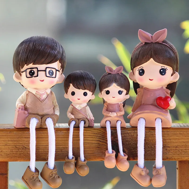 

Living Room TV Cabinet Wine Cabinet Wedding Home Decor Small Ornaments Cartoon Hanging Feet Couple Doll Creative Home Decoration