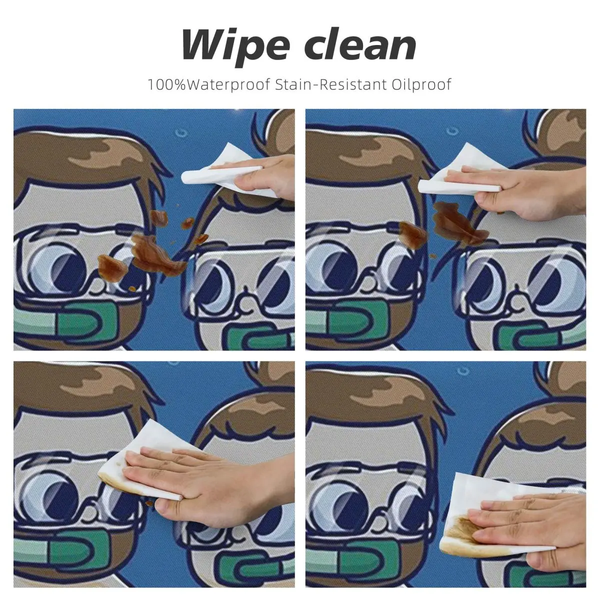 Фото Водонепроницаемая круглая скатерть Pibubear с рисунком «Пара под водой» – маслостойкая скатерть для кухни, мероприятий, обеденного стола №5