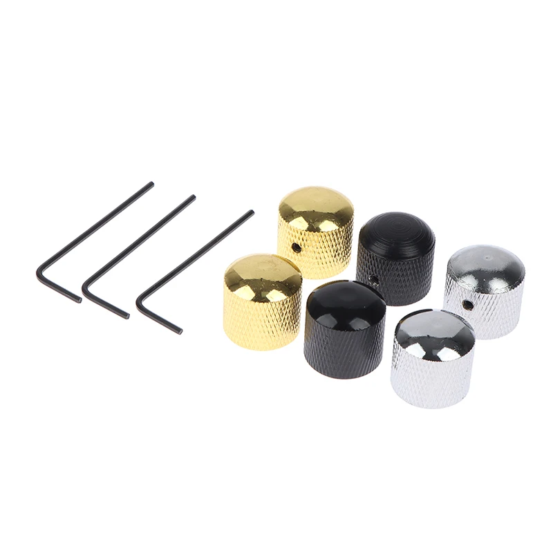 

1PC Metal Dome Tone Guitar Volume Tone Knobs Potentiometer Control Knobs For Guitar For Diameter 6mm New