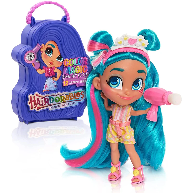 Original Hairdorables Series 6 Collectible Doll Color Magic Blow Dry Besties Series Surprise Sets For Doll Children's Toys Girl