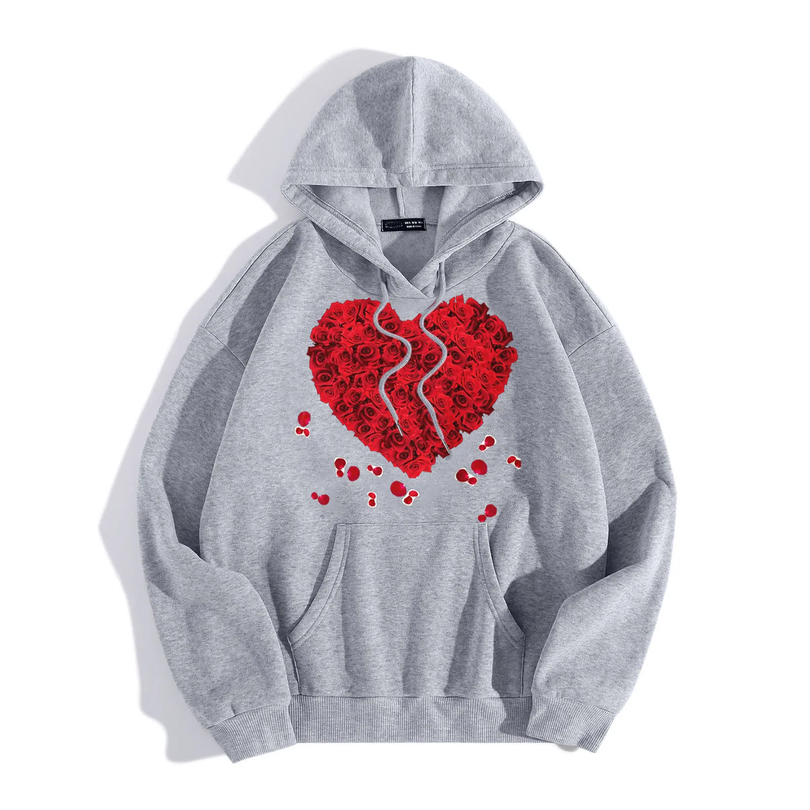 

Heart Print Hoodies Sweatshirt Valentine’S Day Tops Romantic Hoodie Harajuku Men's Sweatshirt Oversized Moletom Masculinos New