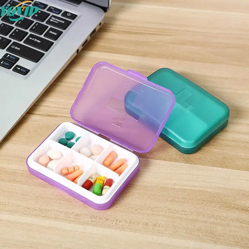 

6 Grids Portable Pill Tablet Dispenser Box Medicine Container Organizer Drug Dispenser Medicine Holder Tablet Storage
