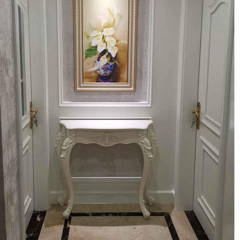 Консоль для прихожей в европейском стиле ретро винтажная полукруглая Входная