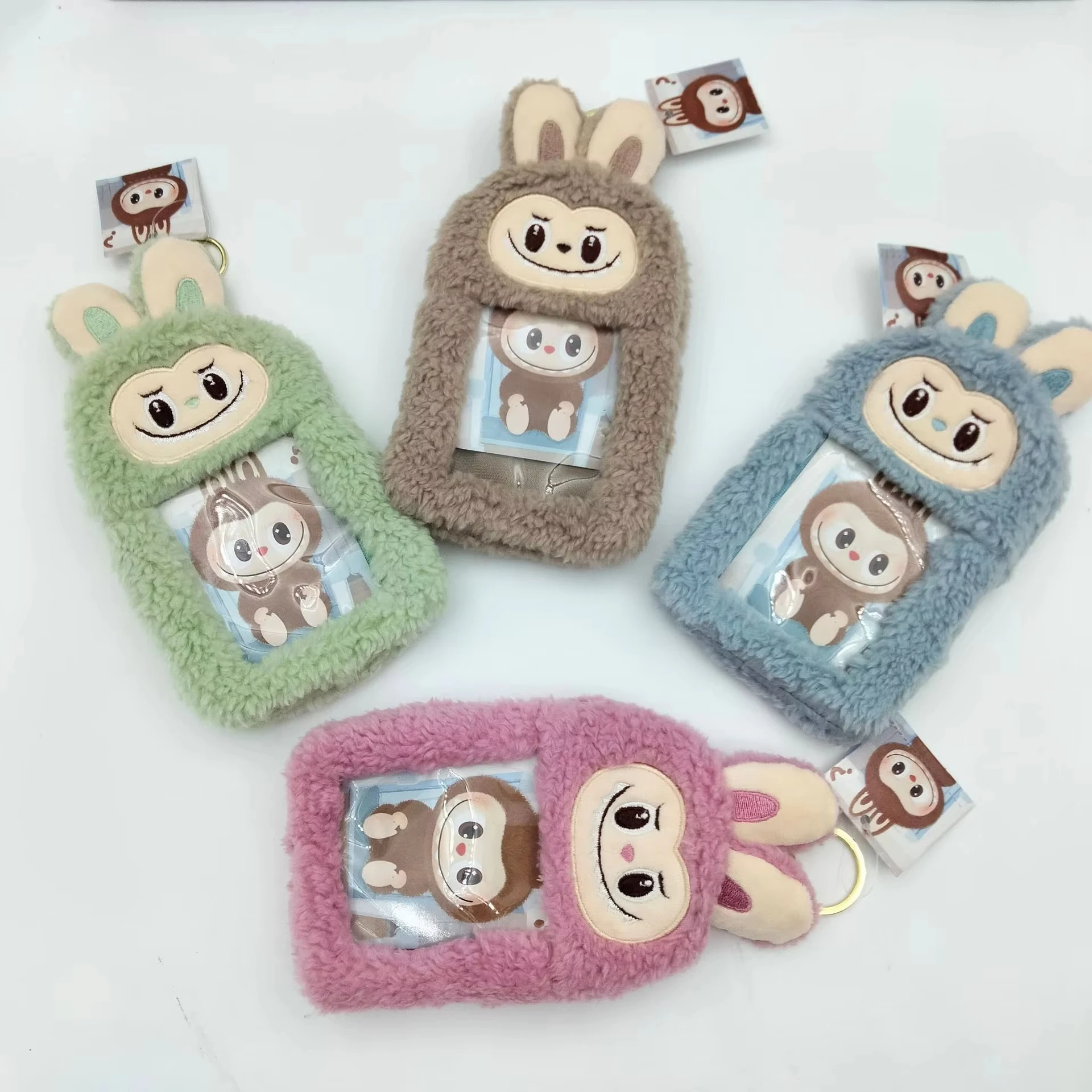 Kawaii Labubu студенческий чехол для кампуса идентификатор документов автобус