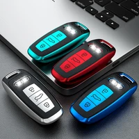 tpu plating skin key cover case shell for audi a3 a4 b9 a6 c8 a7 s7 4k a8 d5 s8 q7 q8 sq8 e tron 2018 2020 2021 2022 accessories