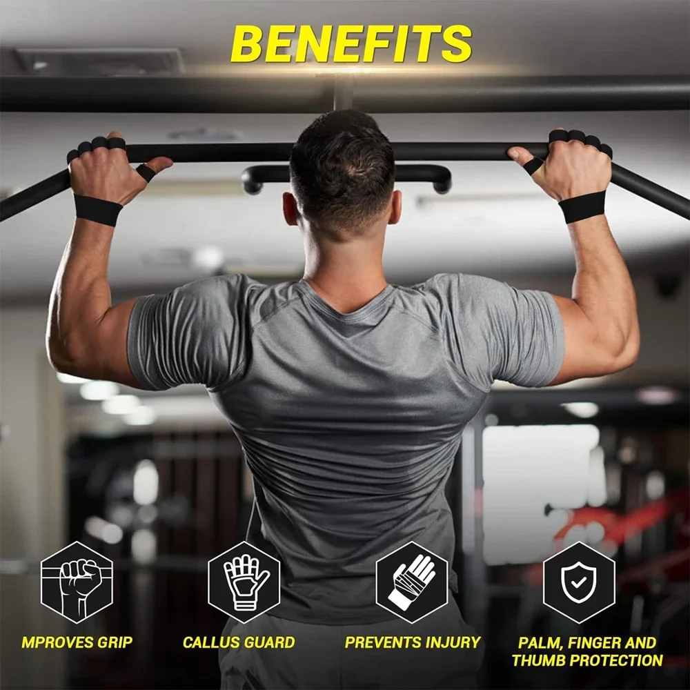 1 пара спортивных перчаток для тяжелой атлетики со встроенными бинтами на