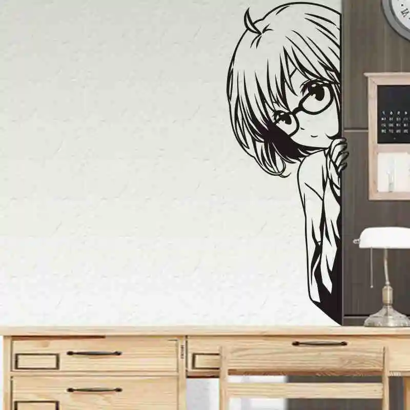 Наклейка на стену Beyond the Boundary виниловые стеклянные наклейки Kuriyama Mirai декор для