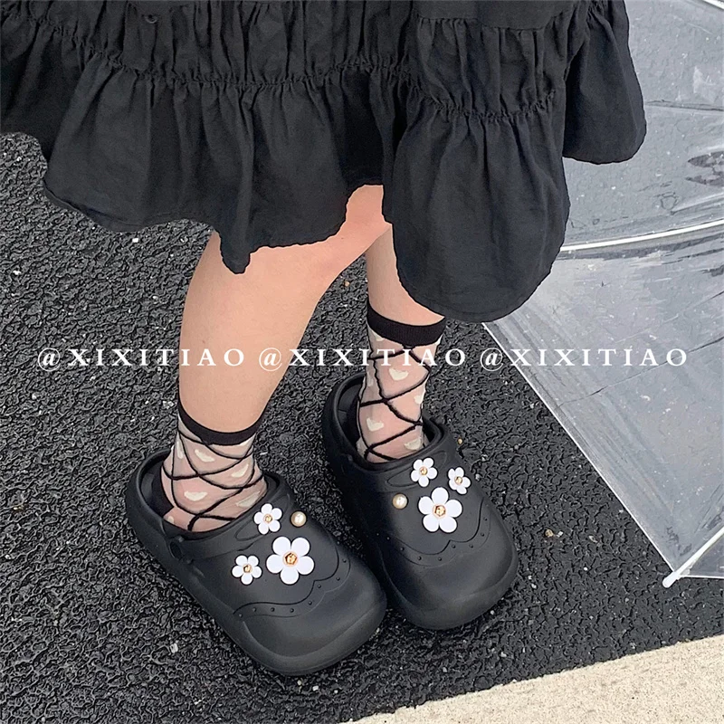 Fashion Designer Shoes Women Casual Cute Flowe Slides EVA Quality Thick Slippers For Women Non-Slip Sandals Beach Garden Slipper