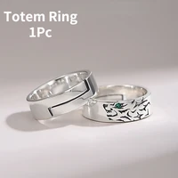 2022 new style wolf totem ring mens trend retro ring fashion simple jewelry hip hop