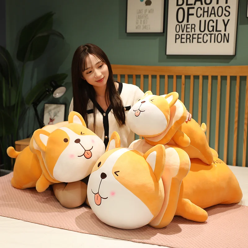 

Мягкая плюшевая игрушка корги и Сиба-ину, 50-90 см