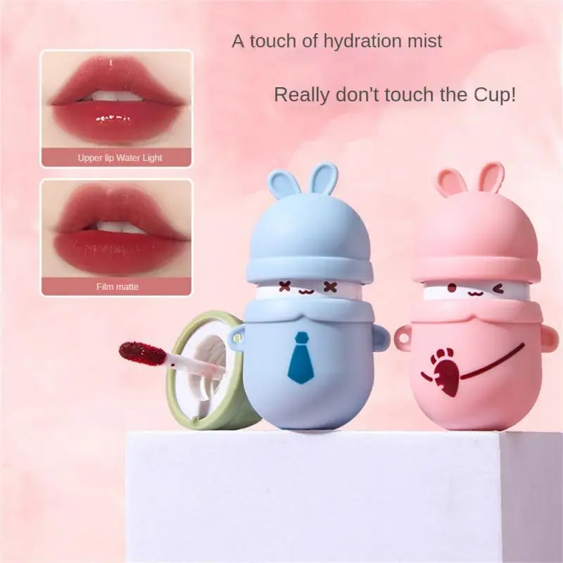 

Water Mist Lip Glaze Cosmetic Long-lasting Non-stick Cup Matte Lip Gloss Women Lips Makeup Velvet Lipstick Non-fading 4 Colors