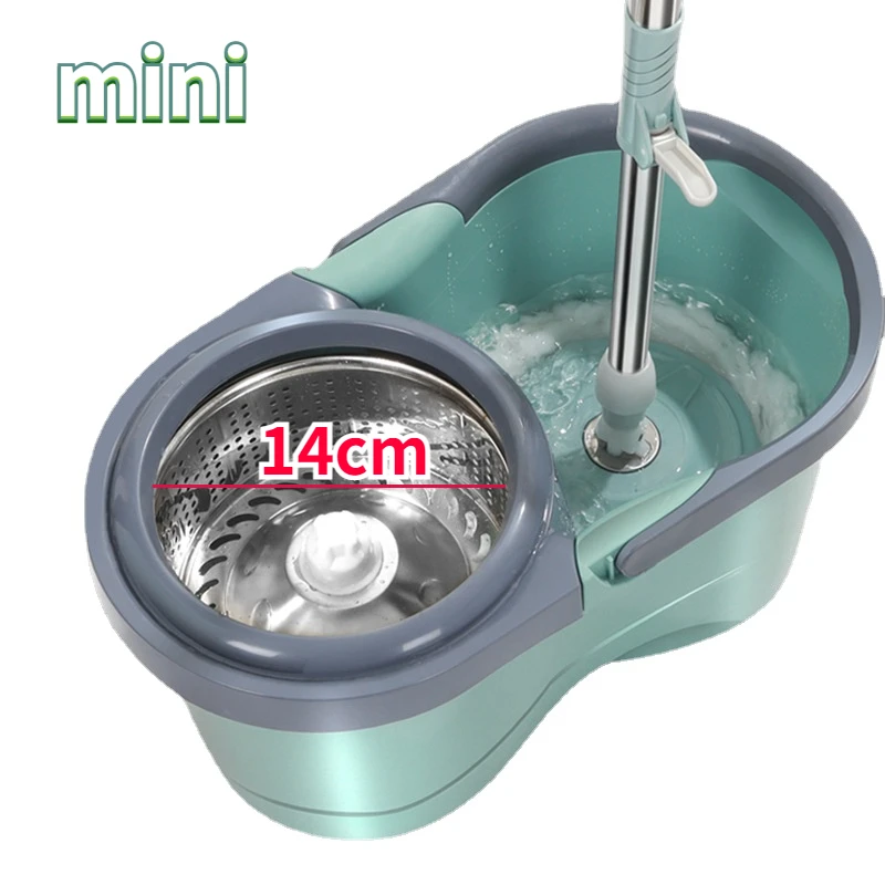 

Мини-швабра с вращающимся ведром, инструмент для чистки пола с отверстием, швабра с отверстием