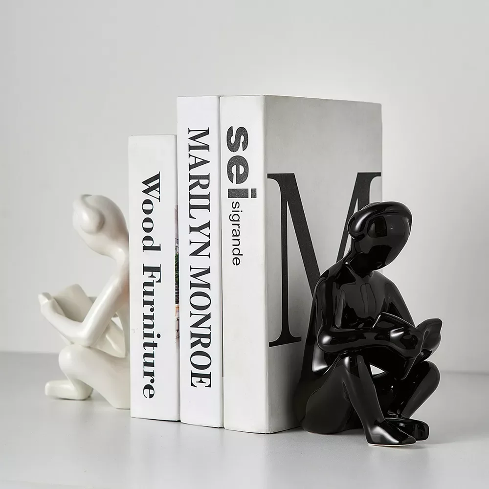 

Abstract Lady Figurine Ceramic Europe Lady Statue Home Decoration Reading Girl Figurines Desktop Decor Crafts Sculpture Ornament