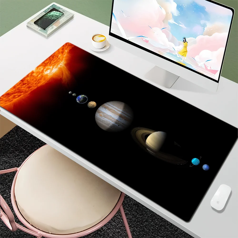 Фото Коврик для мыши Space Digital Solar System Universe, большой, нескользящий, с защитой от разрыва, эргономичный, для офиса, резиновый, для ПК, для дома, на заказ №1