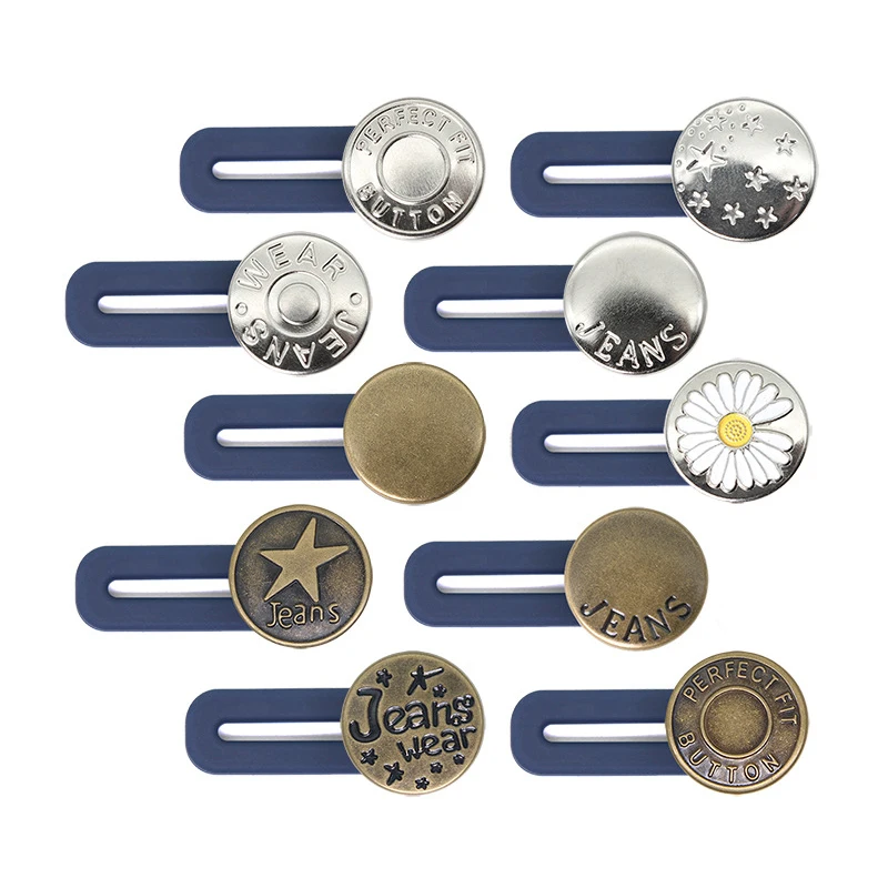 

Adjustable Jeans Buttons Increase Waist Diy No Nails Seams Detachable Metal Decorative Sewing Clothes Couture Accessoire