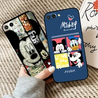 cute mickey minnie mouse for huawei honor 10x 9x lite pro phone case for honor 10 10i 9 9a liquid silicon silicone cover black
