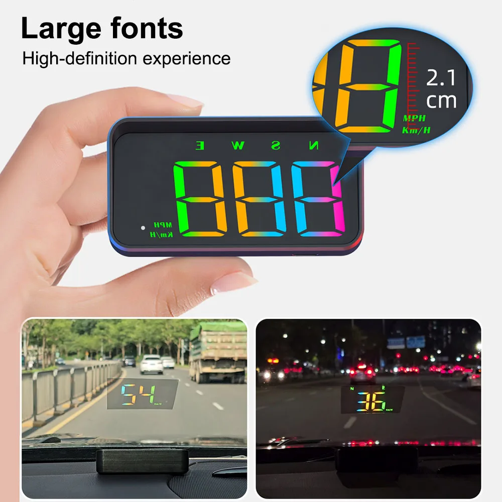 Цветной дисплей ЖК-дисплей M2S Проектор на лобовое стекло 5 В USB-метр Скорость MPH KMH