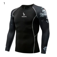 hazzys mens sports long sleeves breathable quick dry running basketball golf training wear sports clothing t shirt