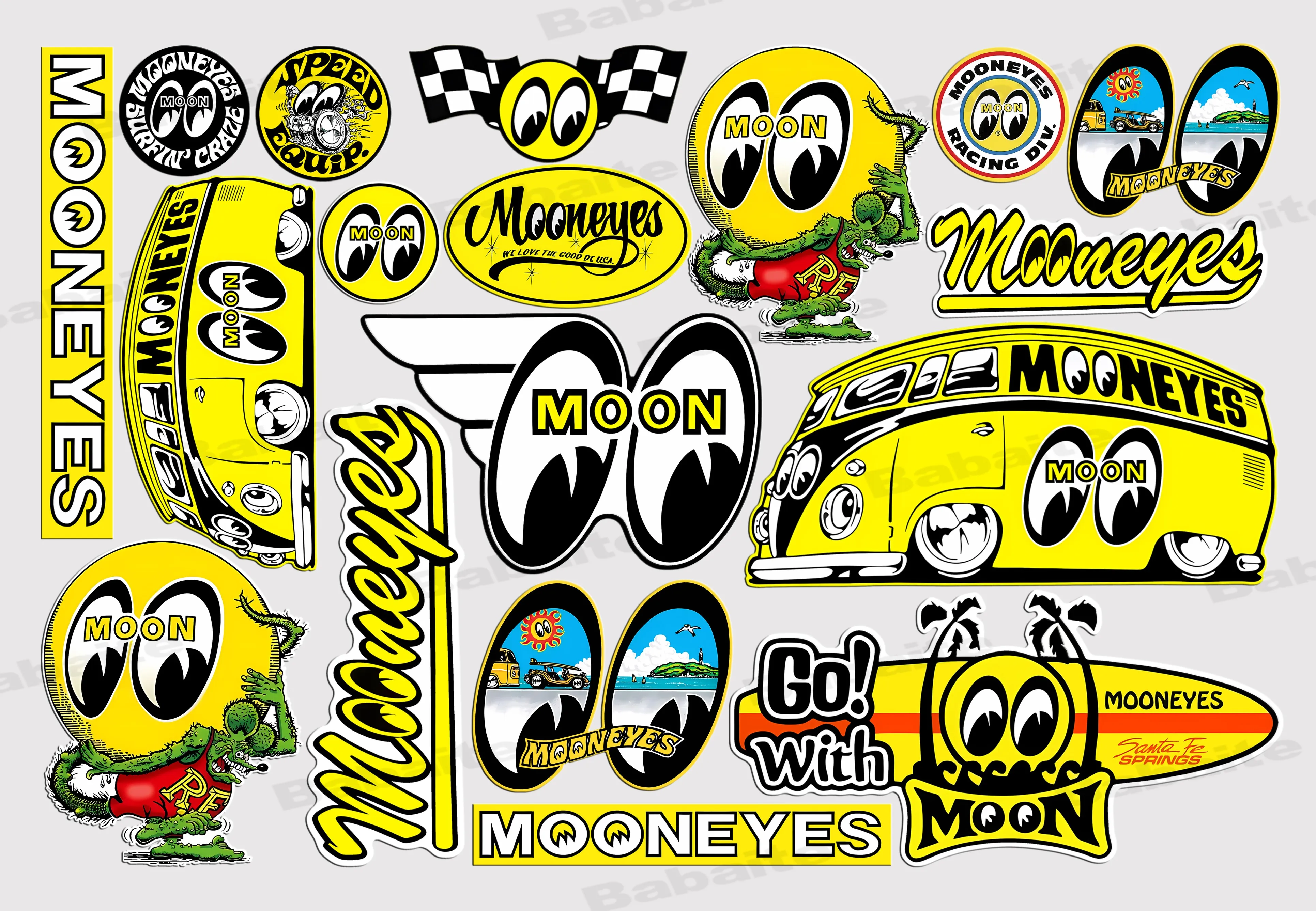 

Виниловые Наклейки M-MOONEYES Для Автомобилей, Мотоциклов, Ноутбуков - Наклейки На Кузов Для Бампера, Окон