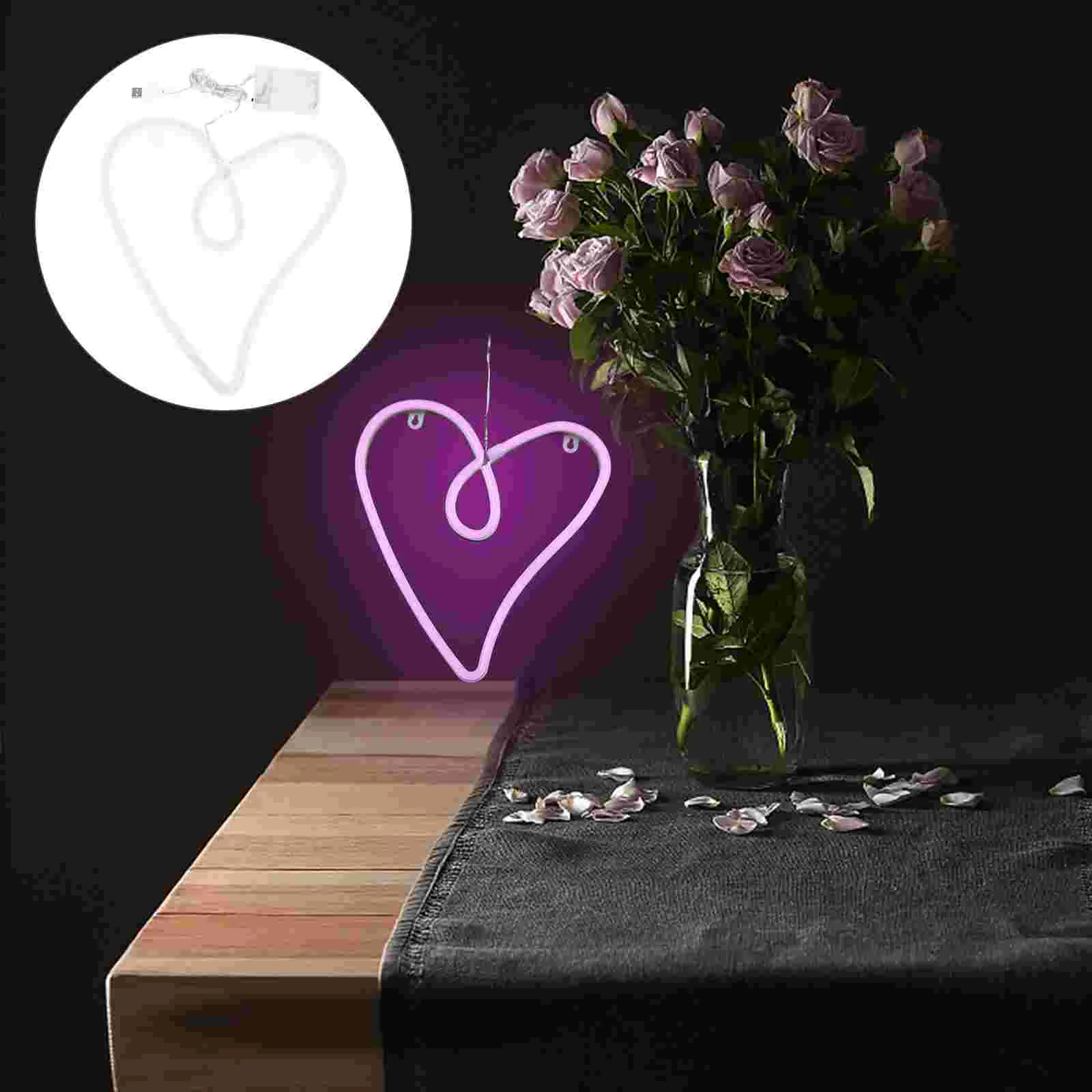 

Light Neon Heart Lights Lamp Shaped Decorative Led Decor Valentineshape Signfestival Wall Decoration Bedroom Nightsigns