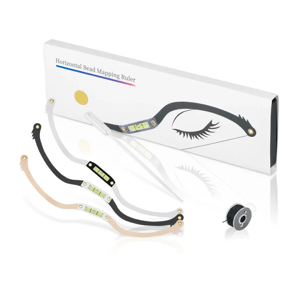 Металлическая микроблейдинг для бровей линейка с уровнем отображения