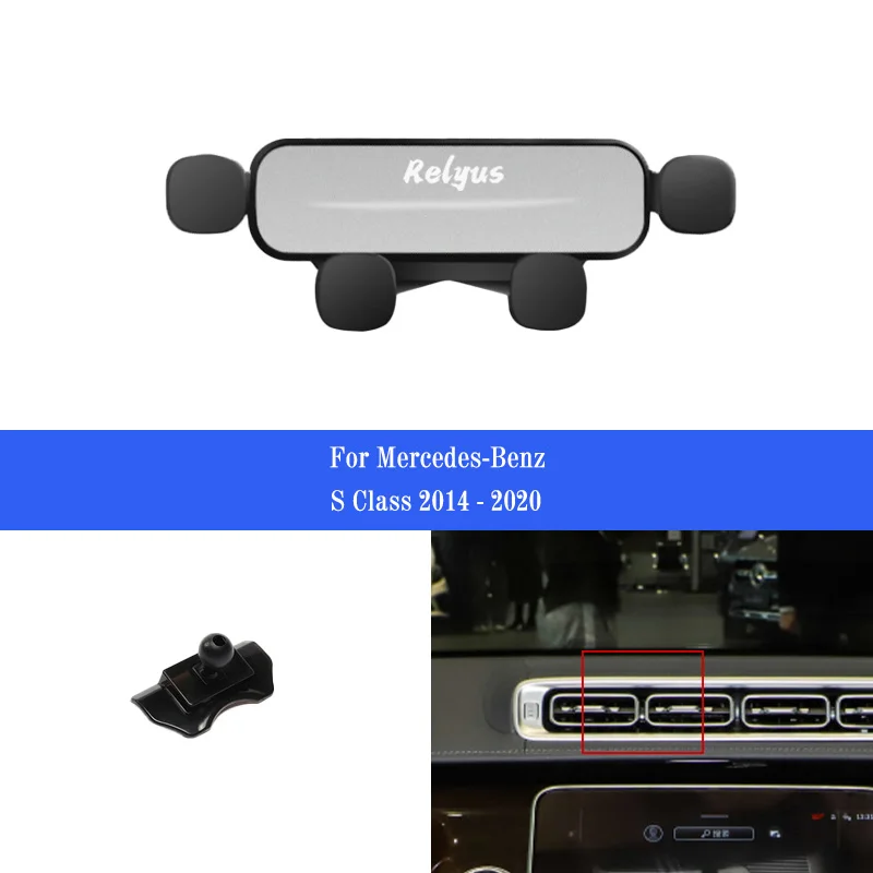

Car Mobile Phone Holder Smartphone Mounts Holder Gps Stand Bracket for Mercedes Benz S Class W223 2021 2022 W222 V222 X222