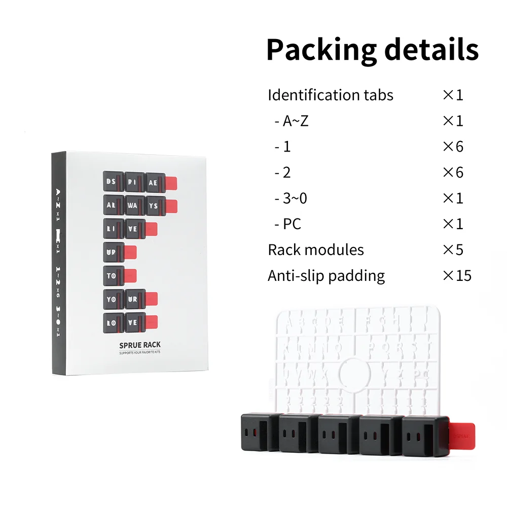 

DSPIAE PT-SR Стойка для ели, органайзер для доски для моделирования, комбинированный, быстрая идентификация и хранение для сборки пластика, моделирования
