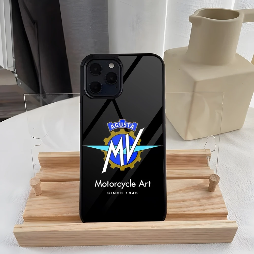 Motorcycle MVAgusta Phone Case Silicone PC+TPU For IPhone 16 15 14 11 12 13 Pro Max 8 7 6 Plus X SE XR Hard Shell Fundas
