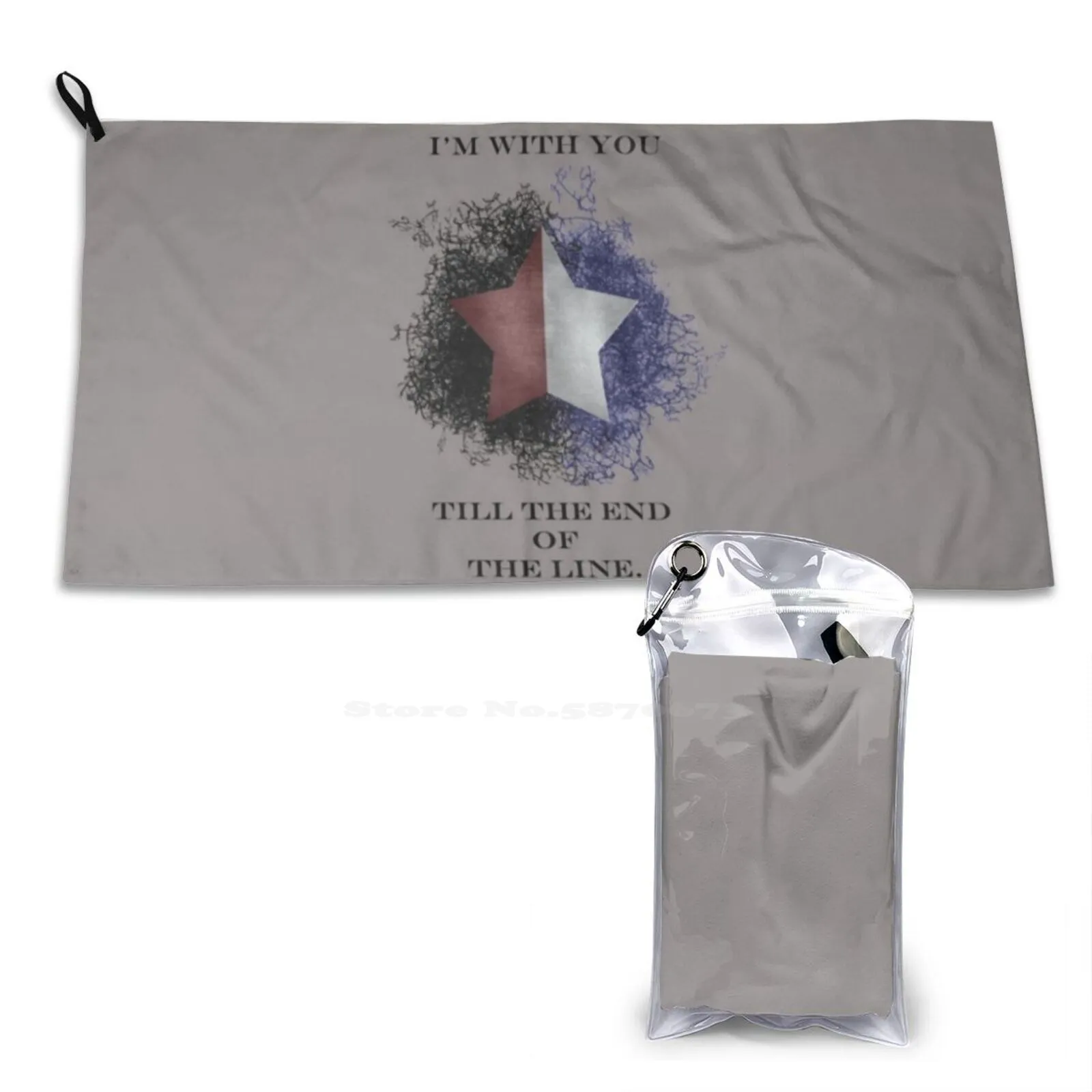 Я с вами до конца линии мягкое полотенце быстросохнущее пляжное Bucky Barnes Stucky Im