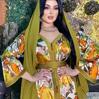 jalabiya arabic long dress abayas for women floral printed casual moroccan kaftan islamic muslim abaya dubai saudi gulf jellaba
