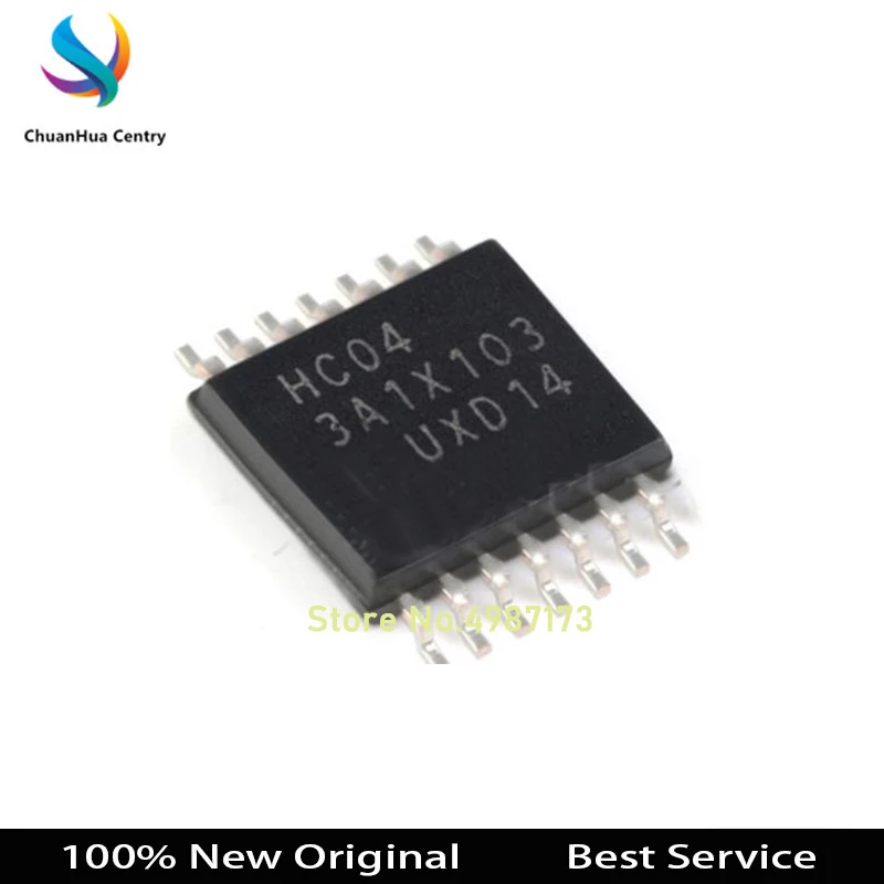 10 шт./лот 74HC04PW HC04 TSSOP14 100% новая Оригинальная искусственная кожа