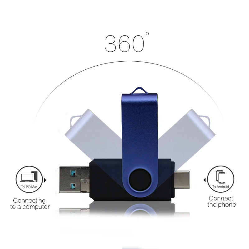 Металлический USB флеш-накопитель 3 в 1 0 Type C и Micro OTG 512 ГБ 256 128 64 32 флешка U-диск |