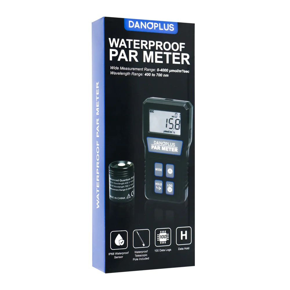 

Цифровой PAR-метр IP68 Водонепроницаемый зонд PPFD Тестер Полный спектр Квантовый датчик Фотосинтетическая активность для аквариума