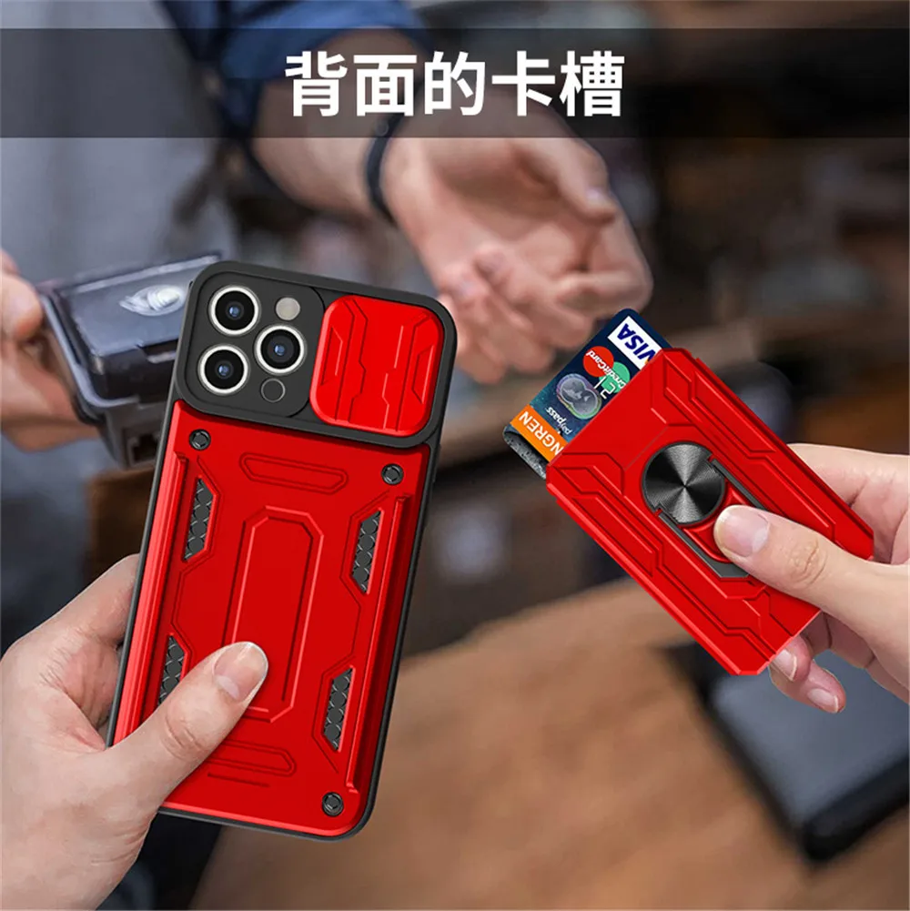 

For SE 2022 Case For iPhone SE3 2022 Heavy Duty Shockproof Card Slots Cover For iPhone SE 2022 Cover For iPhone SE3 A2783 A2784