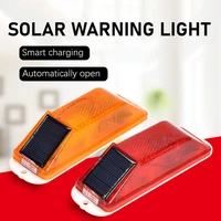 car solar warning light red and yellow guardrail fence reflective cursor night strobe solar outline light