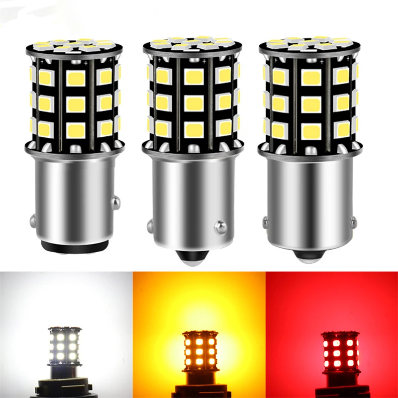 2 шт. T20 7440 W21W WY21W 33 светодио дный 2835 Smd Автомобильные стоп-сигналы авто резервного