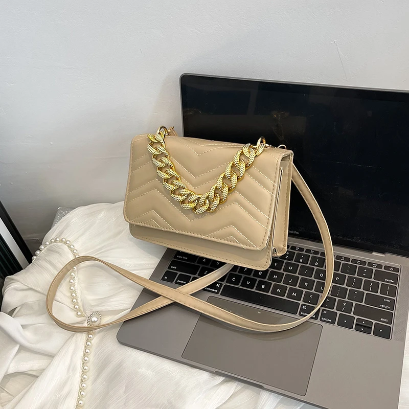 

Small PU Leather Crossbody Bags for Women 2022 New Fashion Women's Shoulder Handbags and Purses Female Chain Tote Bag