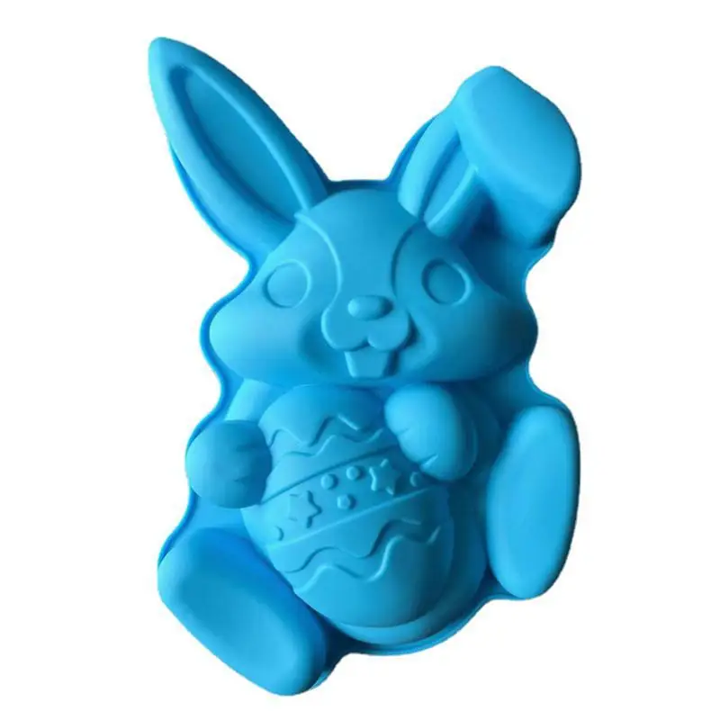 

Easter Silicone Mold Easter Egg Bunny Baking Molds Large DIY Chocolate Molds Cute Rabbit Shape Good Molding Effect Random Color