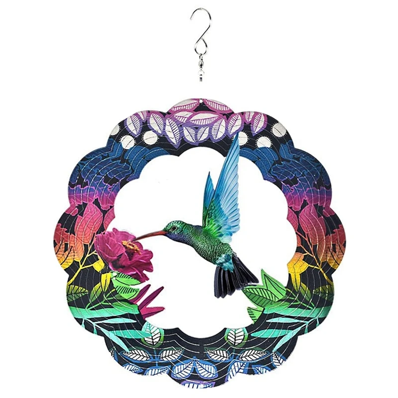 

Stainless Steel Wind Spinner- 3D Indoor Outdoor Garden Decoration Crafts Ornaments (Bird)