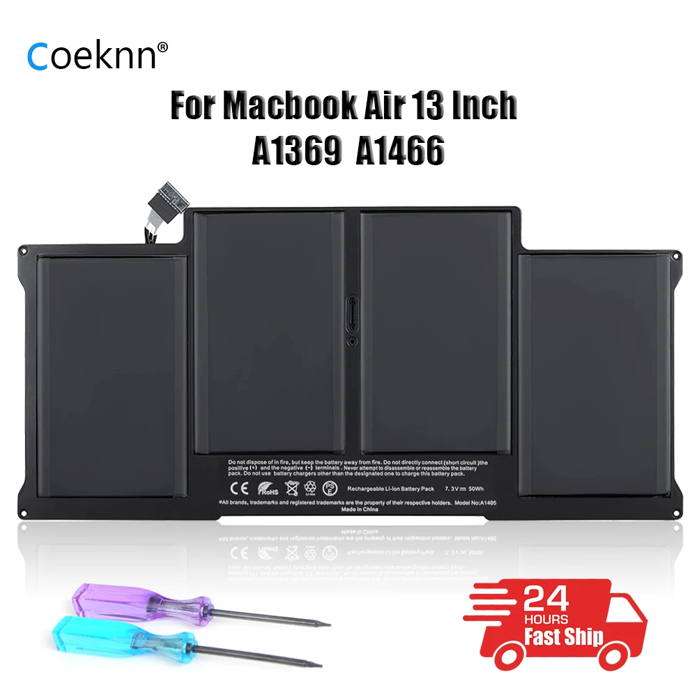 

Coeknn A1405 Laptop Battery For Apple MacBook Air 13" A1369 (Late 2010 Mid 2011) A1466 (Mid 2012/2013 Eraly 2014/2015) EMC 2469