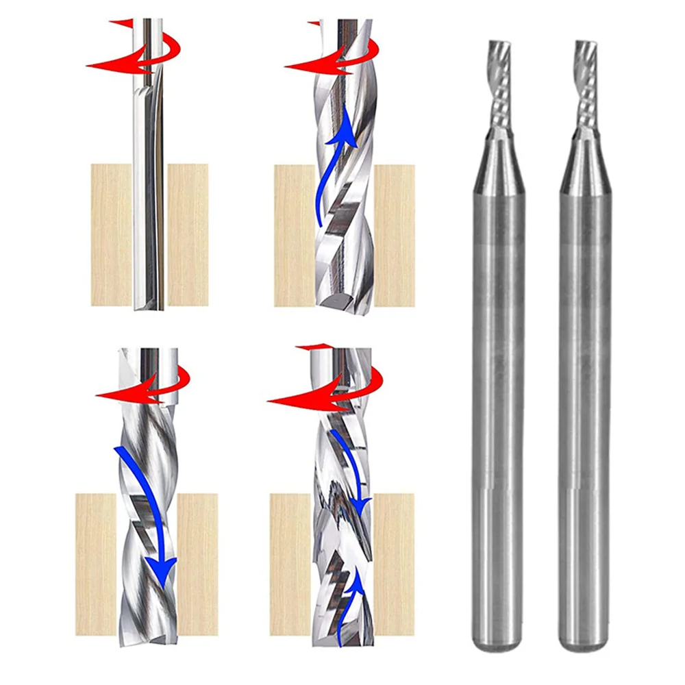 

HOT 10pcs Spiral Milling Cutter Single Edge Tungsten Steel Computer Carving Woodwork