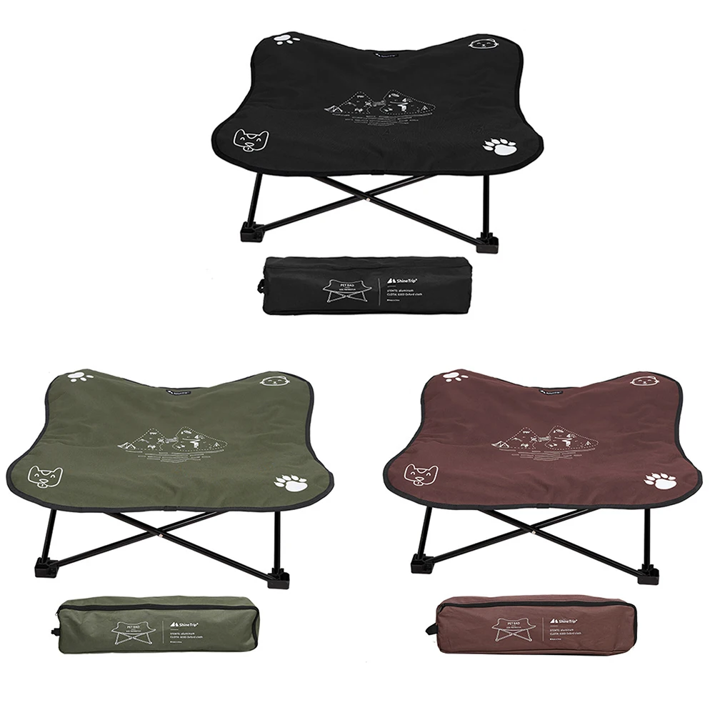 Portable Folding Picnic Camping Stool Outdoor Pet Dog House Mats Oxford Cloth Removable Washable Folding Pet Cat Hammock Bed