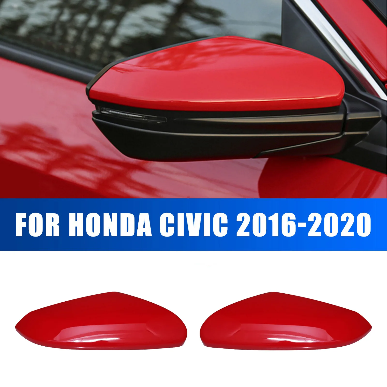 

2016-2020 запасная красная крышка пассажирского зеркала для Honda Civic