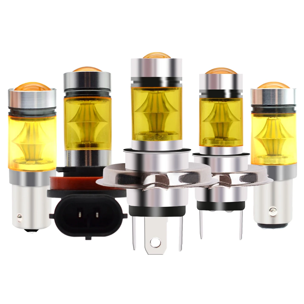 

2pcs H4 H8 H7 H11 100W 20SMD Car Brake Led 12V Turn Signal Reversing Lights Lens Headlight Fog Light Bulb Brake lights Day lamps